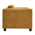 Modern Oversized Armchair Comfy Accent Chair Single Sofa for Living Room Bedroom Office Apartment, Woven Velvet Fabric
