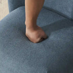 - Eliana Modern Teddy Fabric Accent Chair with Curved Backrest and Legs