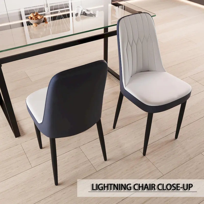 Set Of 4 Dining Chair with Metal Leg