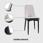 Set Of 4 Dining Chair with Metal Leg