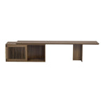 Extendable TV Stand with Cat Cushion,Modern TV Stand for TVs Up to 85, Entertainment Center with Sliding Door