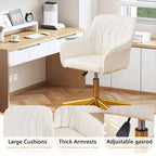 Modern Home Office Chairs Height Adjustable 360 Swivel Task Chair with Metal Base