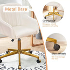 Modern Home Office Chairs Height Adjustable 360 Swivel Task Chair with Metal Base