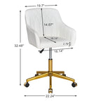 Modern Home Office Chairs Height Adjustable 360 Swivel Task Chair with Metal Base