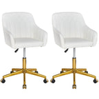 Modern Home Office Chairs Height Adjustable 360 Swivel Task Chair with Metal Base