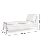 Beamon Contemporary Fabric Chaise Lounge by  - 69.00 L x 29.00 W x 30.00 H