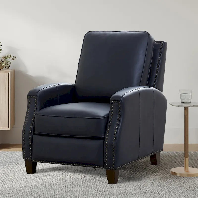 Julian Faux Leather Push Back Recliner by