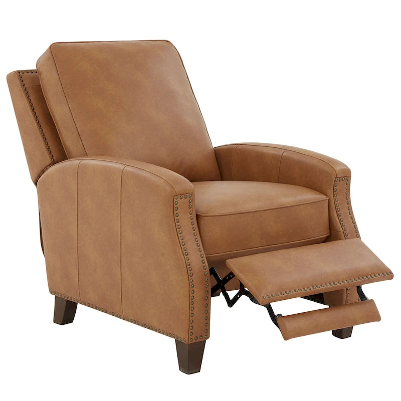 Julian Faux Leather Push Back Recliner by