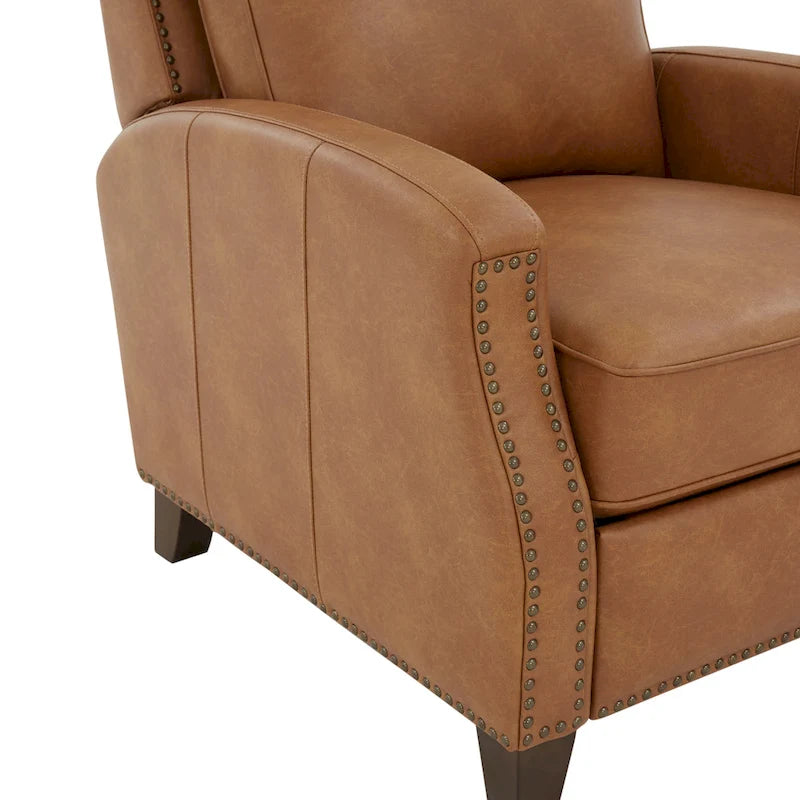 Julian Faux Leather Push Back Recliner by