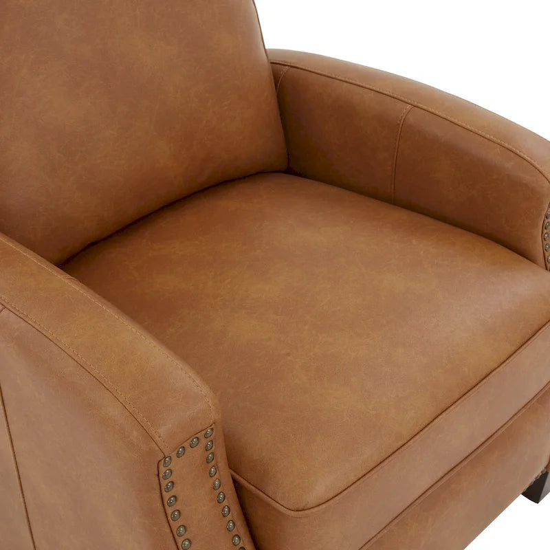 Julian Faux Leather Push Back Recliner by