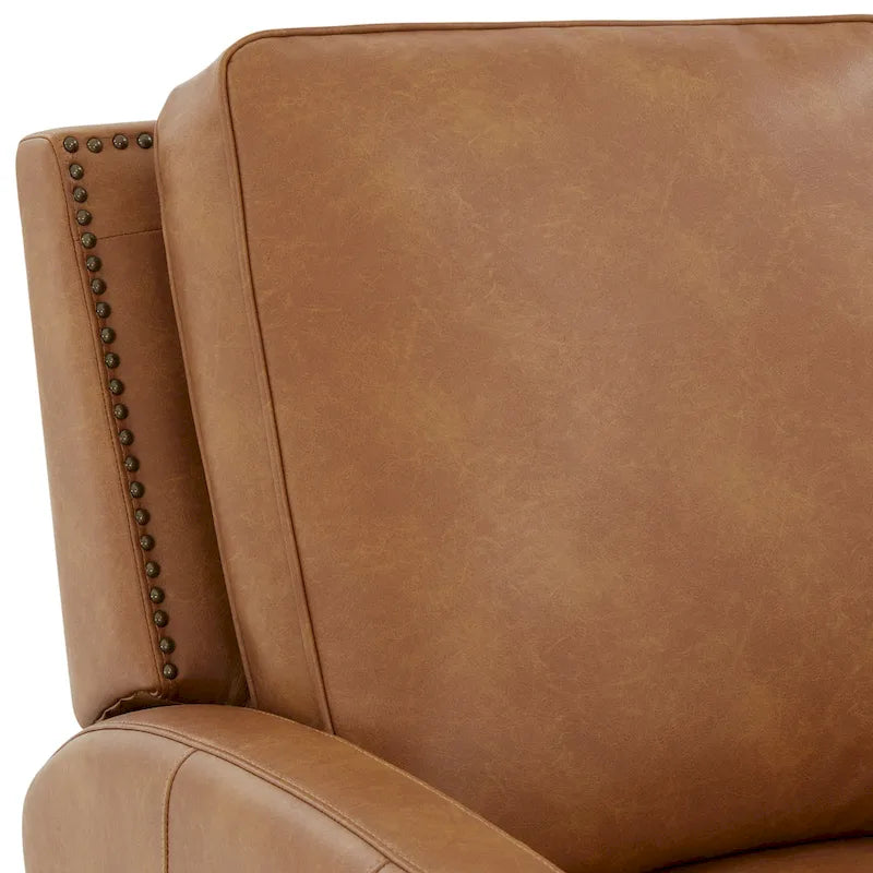 Julian Faux Leather Push Back Recliner by