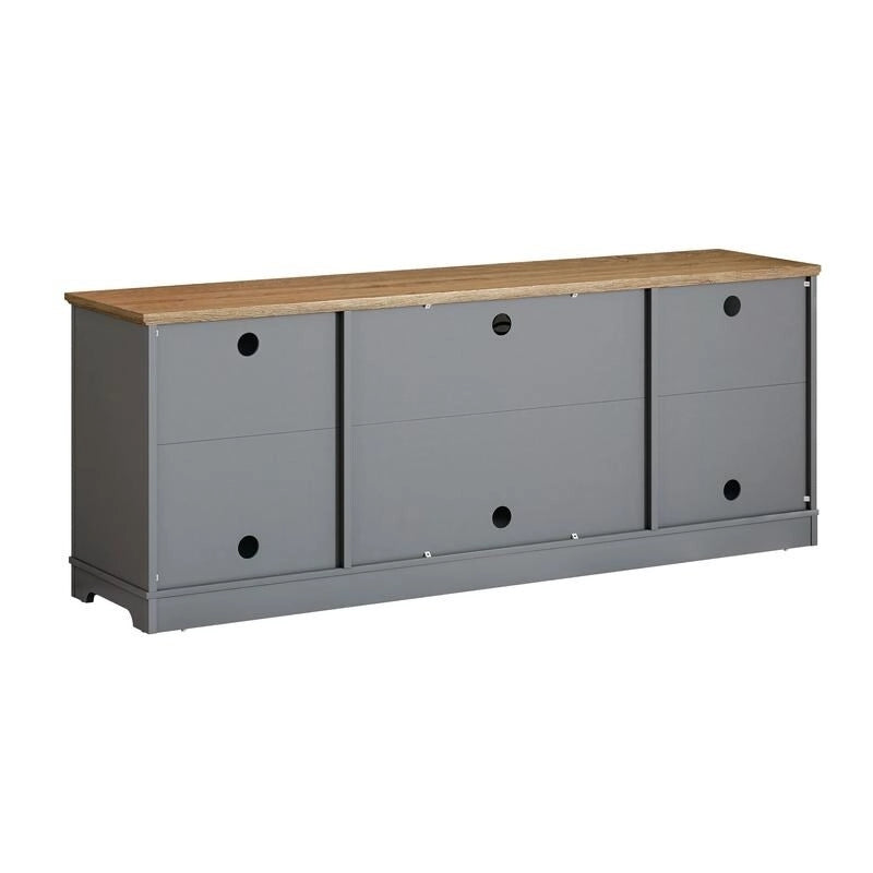 70 in. Decorative Floral Door TV Stand for Tvs up to 82 in.