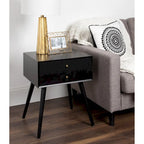 Nightstand Side Table with 2 Drawers