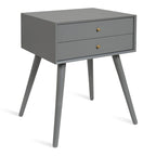 Nightstand Side Table with 2 Drawers