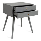 Nightstand Side Table with 2 Drawers