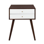 Nightstand Side Table with 2 Drawers