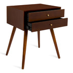 Nightstand Side Table with 2 Drawers