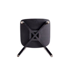 Versailles Square Dining Chair in Black and Natural Cane - Set of 2