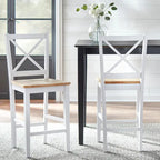 Virginia Cross Back 24-inch Stool (Set of 2)
