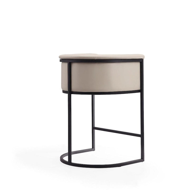 Cosmopolitan 33.8 in. Black Metal Counter Height Bar Stool (Set of 2)