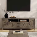 Cantina SOLID WOOD 72 inch Wide Transitional TV Media Stand in Smoky Brown For TVs up to 80 inches