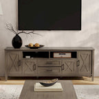  Cantina SOLID WOOD 72 inch Wide Transitional TV Media Stand in Smoky Brown For TVs up to 80 inches