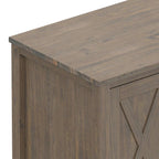 Cantina SOLID WOOD 72 inch Wide Transitional TV Media Stand in Smoky Brown For TVs up to 80 inches