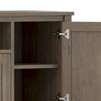 Cantina SOLID WOOD 72 inch Wide Transitional TV Media Stand in Smoky Brown For TVs up to 80 inches