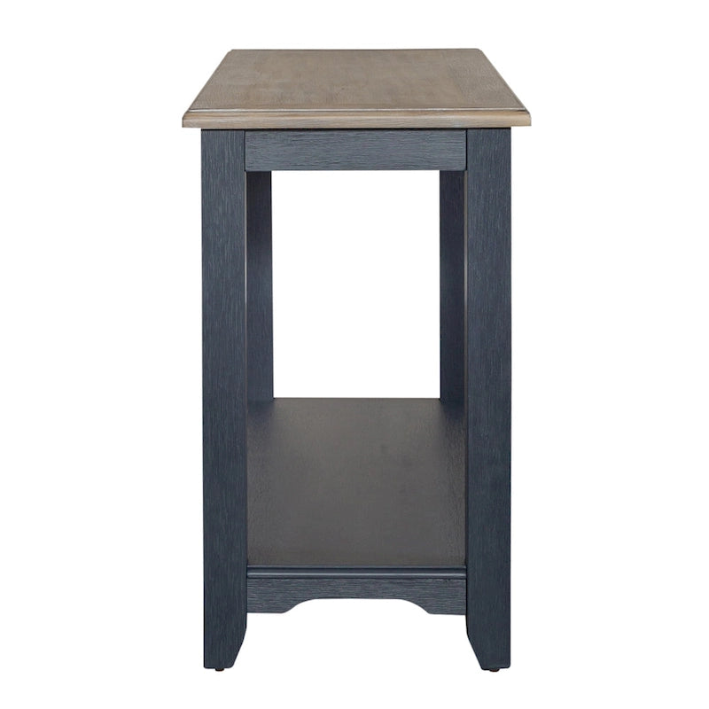 Navy blue steel wire brushed sofa table living room decoration