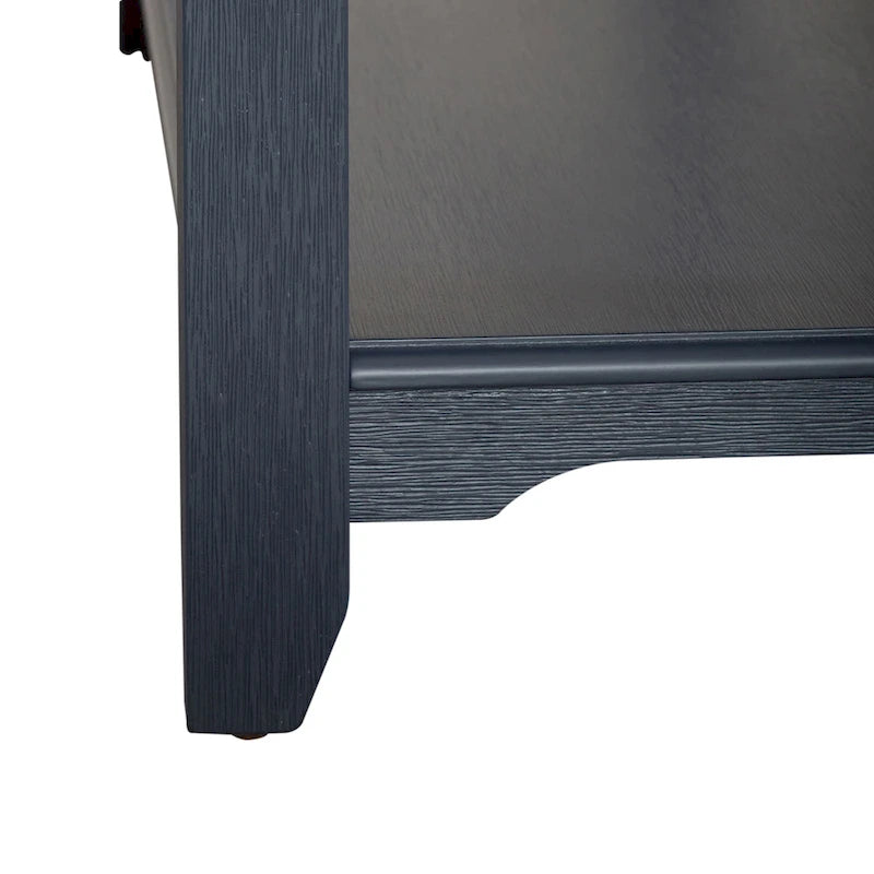 Navy blue steel wire brushed sofa table living room decoration