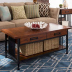  Peter Matte Black Slatted Coffee Table