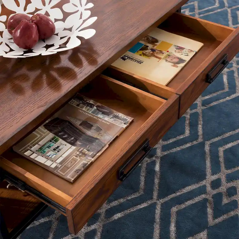Peter Matte Black Slatted Coffee Table