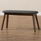 Mid-Century Fabric Upholstered Bench by
