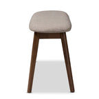 Mid-Century Fabric Upholstered Bench by