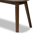 Mid-Century Fabric Upholstered Bench by