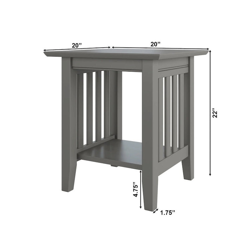Mission End Table