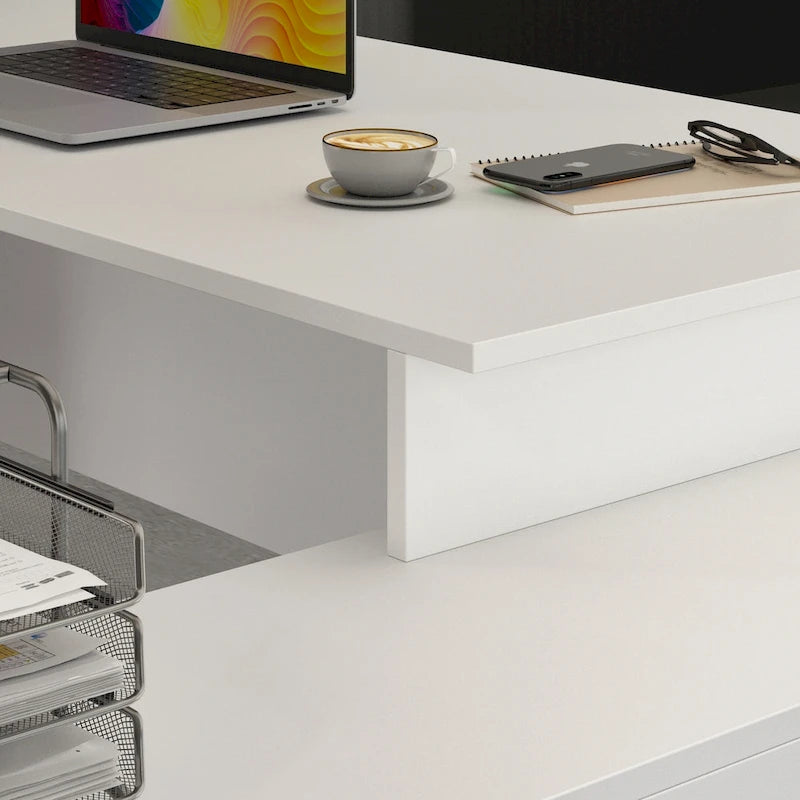 Computer Desk L-Shaped Corner Desk Workstation Reversible