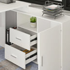 Computer Desk L-Shaped Corner Desk Workstation Reversible