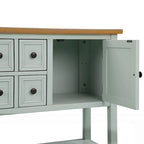 Multi-Color Retro Console Table with Drawers & Cabinets
