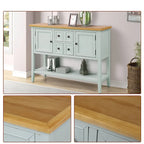 Multi-Color Retro Console Table with Drawers & Cabinets