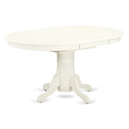 Dining Room Furniture Set- an Oval Kitchen Table and Wooden Seat Dining Chairs, Linen White(Pieces Option)