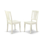 Dining Room Furniture Set- an Oval Kitchen Table and Wooden Seat Dining Chairs, Linen White(Pieces Option)