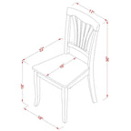 Dining Room Furniture Set- an Oval Kitchen Table and Wooden Seat Dining Chairs, Linen White(Pieces Option)