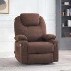 Large Power Lift Recliner Chair with Massage, Cup Holders, Extended Footrest, Fabric 7516