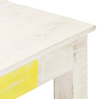 Coffee Table White 43.3x23.6x17.7 Solid Mango Wood