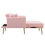 Chaise lounge chair/accent chair,Curved edges, padded with thick foam and upholstered with high-quality fabric