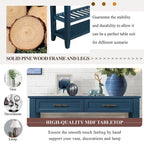 Console Sofa Table with 2 Storage Drawers and 2 Tiers Shelves, 42 Wood Buffet Sideboard for Room Kitchen Entryway Hallway