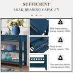 Console Sofa Table with 2 Storage Drawers and 2 Tiers Shelves, 42 Wood Buffet Sideboard for Room Kitchen Entryway Hallway