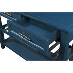 Console Sofa Table with 2 Storage Drawers and 2 Tiers Shelves, 42 Wood Buffet Sideboard for Room Kitchen Entryway Hallway