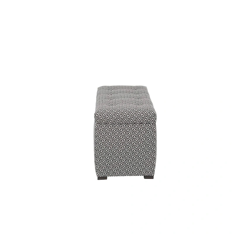 Angela Transitional Living Room Storage Trunk Bench